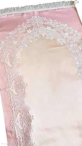 طقم جلال و سجادة صلاة فاخر لون وردي