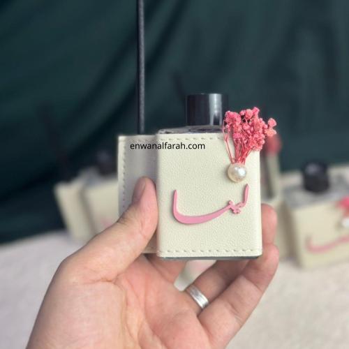 توزيعات_فواحات_لافندر_جلدية_اسم_وورد عدد ١٢قطعه