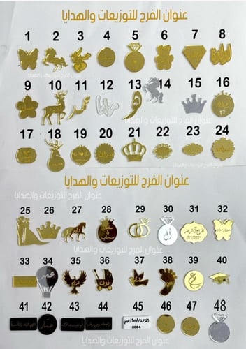 بكج توزيعات 36 قطعة كل شكل ١٢حبه