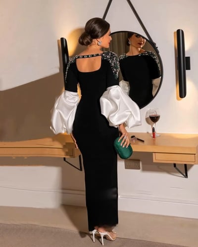 فستان سهره مزين بالكريستال