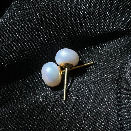 حلق من حجر الؤلؤ الطبيعي فضة ٩٢٥