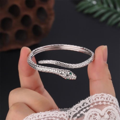 اسوارة على شكل ثعبان من الفضة 925