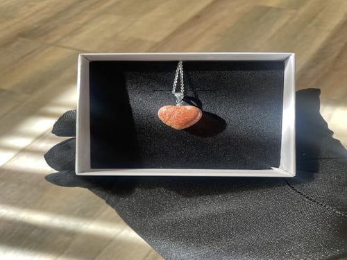 قلادة من حجر الرودنيت الطبيعي فضة 925