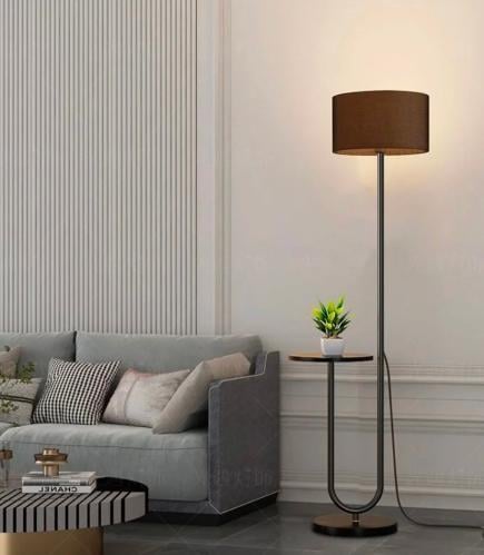 ابجوره طويله LED مع حامل معتق، مع صينية معدنية الش...