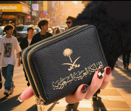 محفظه نسائية بشعار اليوم الوطني