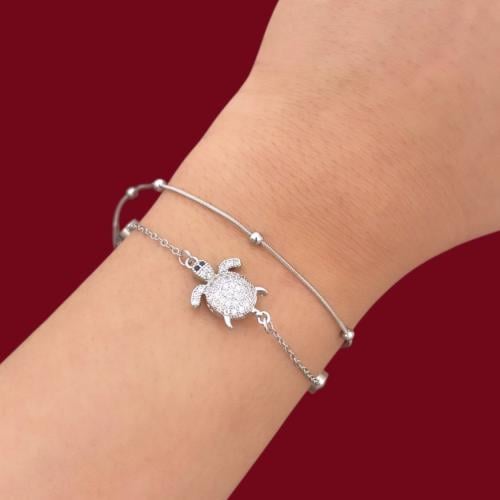 اسوارة السلحفة فضي ST