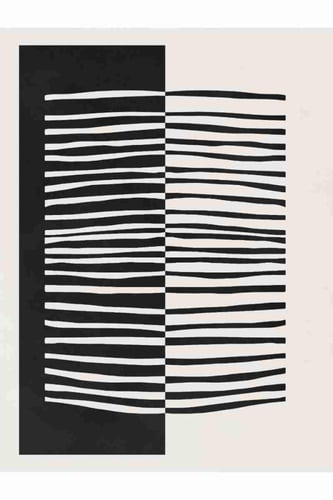 لوحة طباعة طولية تجريدية توازن الأضداد