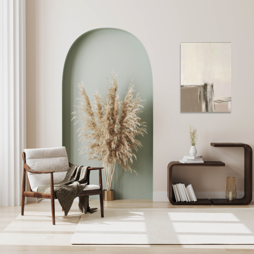 لوحة طباعة طولية تجريدية أفق الصمت