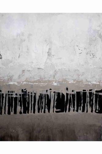 لوحة طباعة طولية تجريدية عميقة