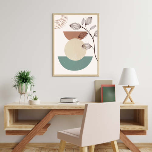 لوحة طباعة طولية تناغم العناصر