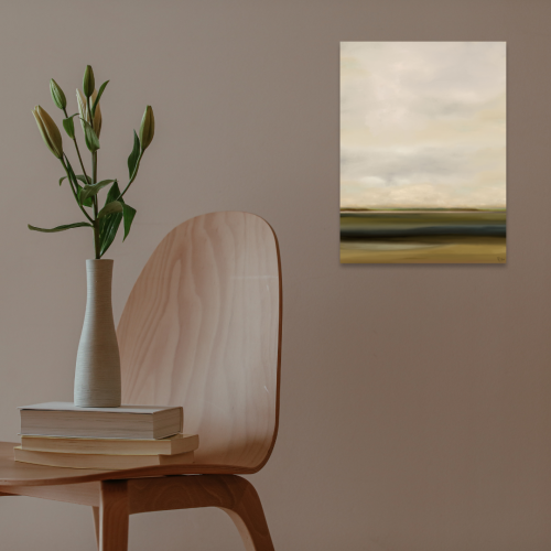 لوحة طباعة طولية سماء غائمة