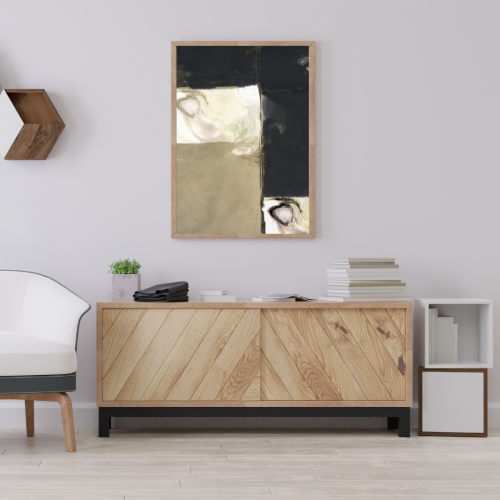 لوحة طباعة طولية تجريدية ساحرة