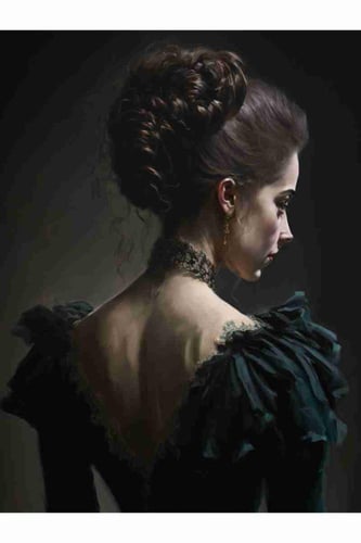 لوحة طباعة طولية حسناء أنيقة