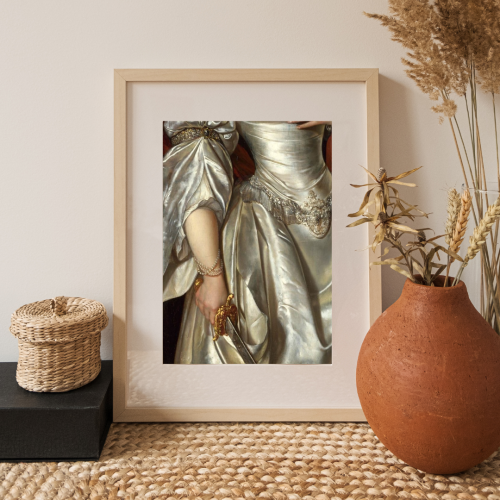 لوحة طباعة طولية تجريدية المرأة المحاربة