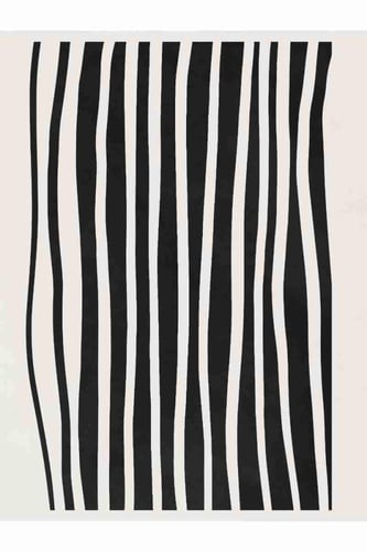 لوحة طباعة طولية تجريدية خطوط انسيابية