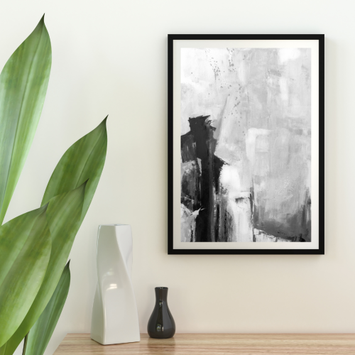 لوحة طباعة طولية ظل بين النور