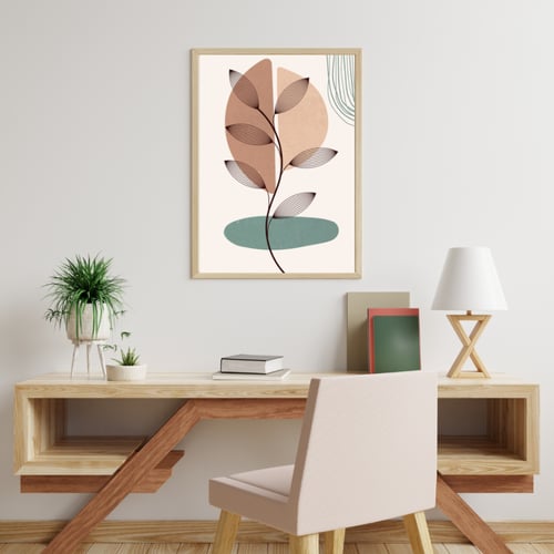 لوحة طباعة طولية غصن شجرة