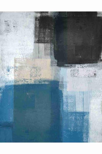 لوحة طباعة طولية تجريدية مريحة للعين