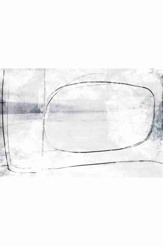 لوحة طباعة طولية تجريدية بيضاء