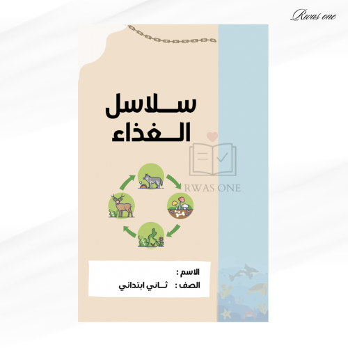 مطوية علوم ثاني ابتدائي ( سلاسل الغذاء )