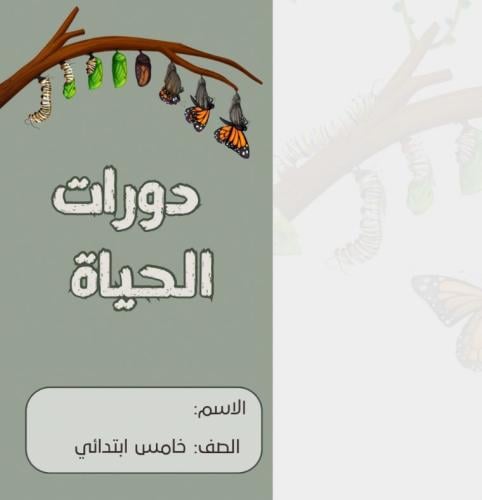 مطوية علوم خامس ( دورات الحياة )