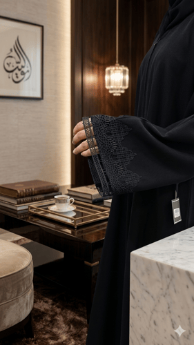 عباية قماش الأناقة مع كلفة بليد وكلفة تحت