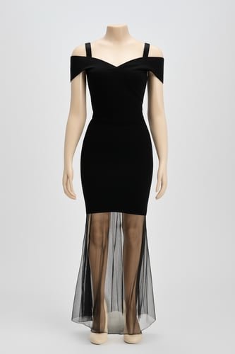 فستان سهرة أوف شولدر بتول شيفون