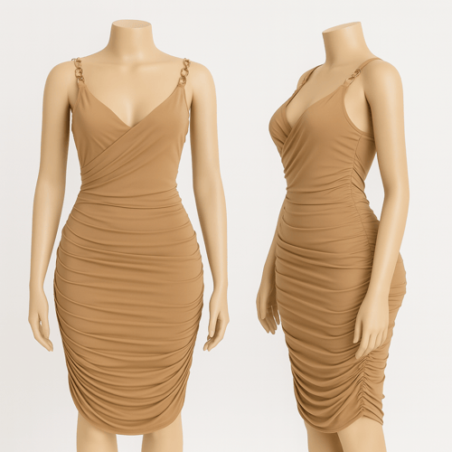 فستان سهرة ميني درابيه