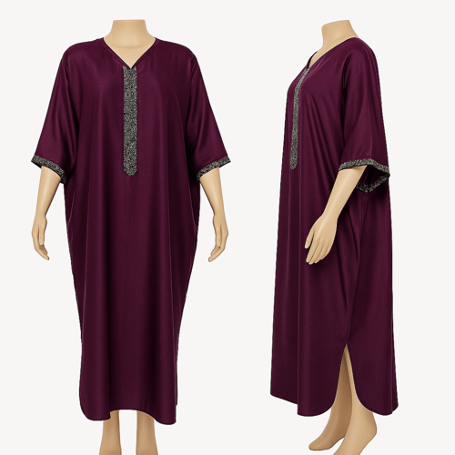 جلابية ستان مغربية طويلة