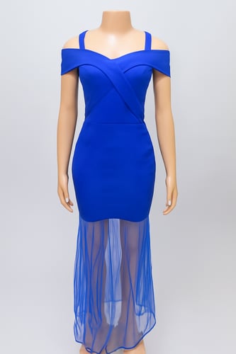 فستان سهرة أوف شولدر بتول شيفون