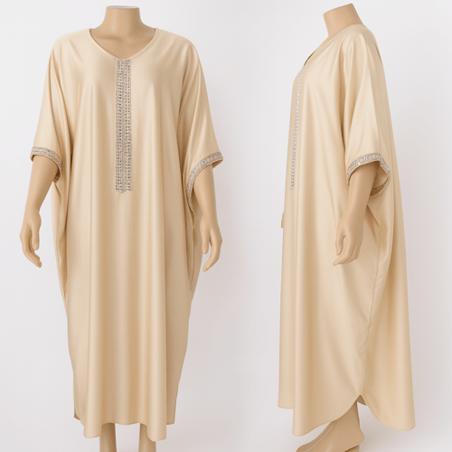 جلابية ستان مغربية طويلة