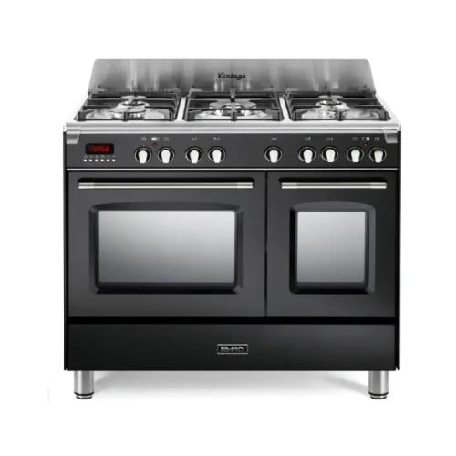 فرن البا 5 شعلات غاز وكهرباء 90 سم - أسود VB 965 T...