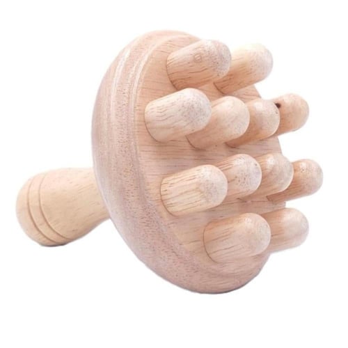 ادات مساج خشبي طبيعي للجسم شد كرتون 24 حبه