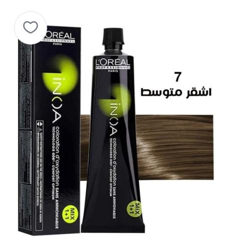 صبغة انوا من لوريال بروفيشينال اشقر متوسط 7 بدون ا...