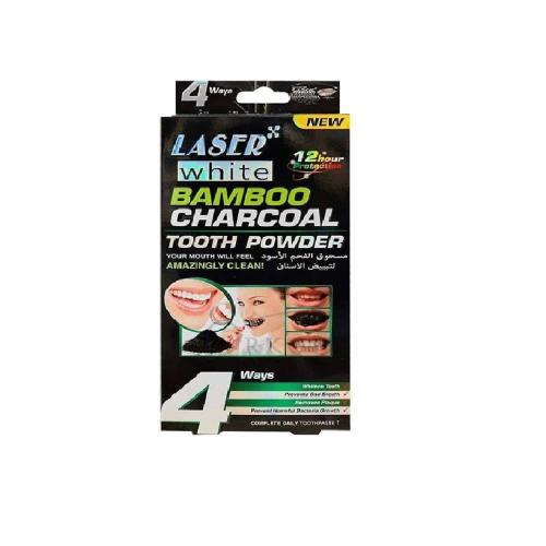 مسحوق الفحم لتبييض الأسنان من ليزر وايت