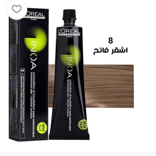 صبغة انوا من لوريال بروفيشينال اشقر فاتح 8 بدون ام...