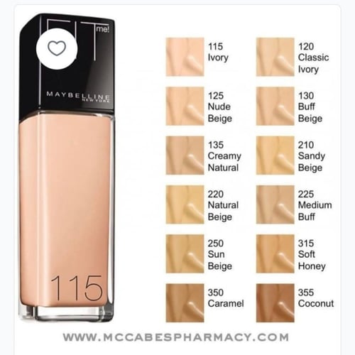 كريم اساس فتمي زجاج ميبلين درجات متعدده 30 ملي