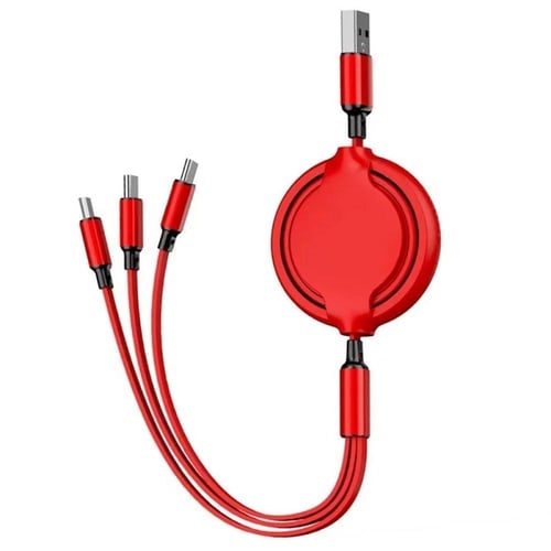كابل USB 3 في 1 قابل للسحب