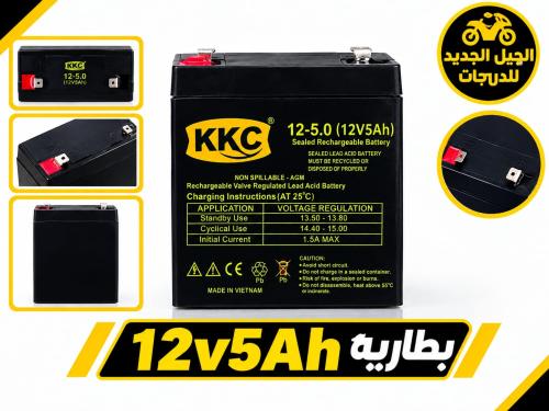 12 فولت وسعة 5 أمبير/ساعة (12V 5Ah)