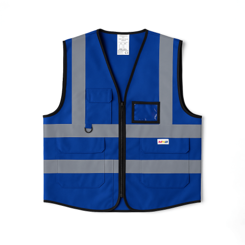 سترة سلامة عاكسة ( ملابس السلامة ) 3 جيوب وحامل كا...