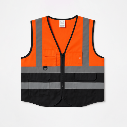 سترة سلامة عاكسة ( ملابس السلامة ) 3 جيوب وحامل كا...