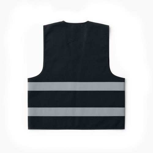 سترة سلامة عاكسة ( ملابس السلامة ) لون أسود وشريط...