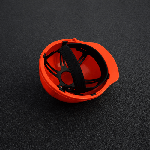 خوذة سلامة عمال برتقالي Safety Helmet ( صناعة وطني...