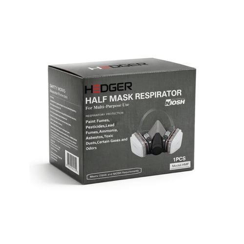 ماسك التنفس الصناعي نصف الوجه ماركة HEDGER متعدد ا...