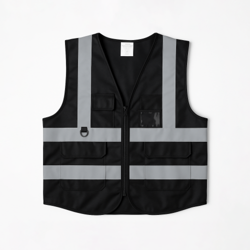 سترة سلامة عاكسة ( ملابس السلامة ) 3 جيوب وحامل كا...