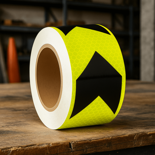 شريط تحذيري لاصق وعاكس للضوء Reflective Tape عرض 3...