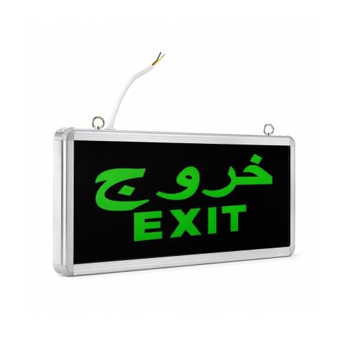 Double-sided illuminated emergency exit sign