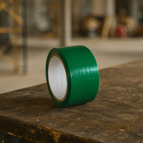 شريط تحذيري لاصق أخضر مقاس 5 سم × 25 متر