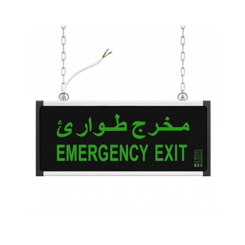 Double-Sided Bilingual LED Emergency Exit Sign