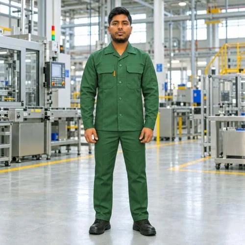 STAR Olive Green Workers Uniform – Cotton Shirt and Trousers 240 GSM